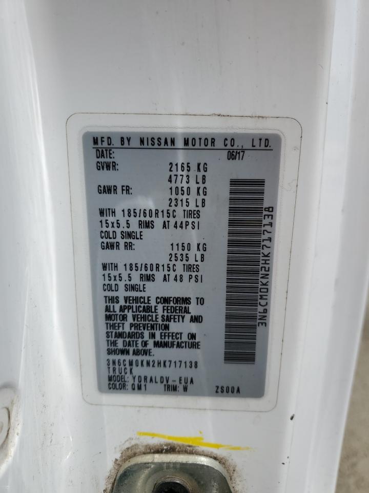 2017 Nissan Nv200 2.5S VIN: 3N6CM0KN2HK717138 Lot: 63849394