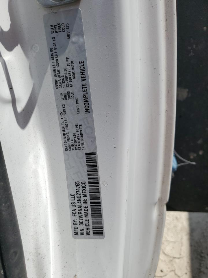 2022 Ram 5500 VIN: 3C7WRNAL4NG274765 Lot: 60958734