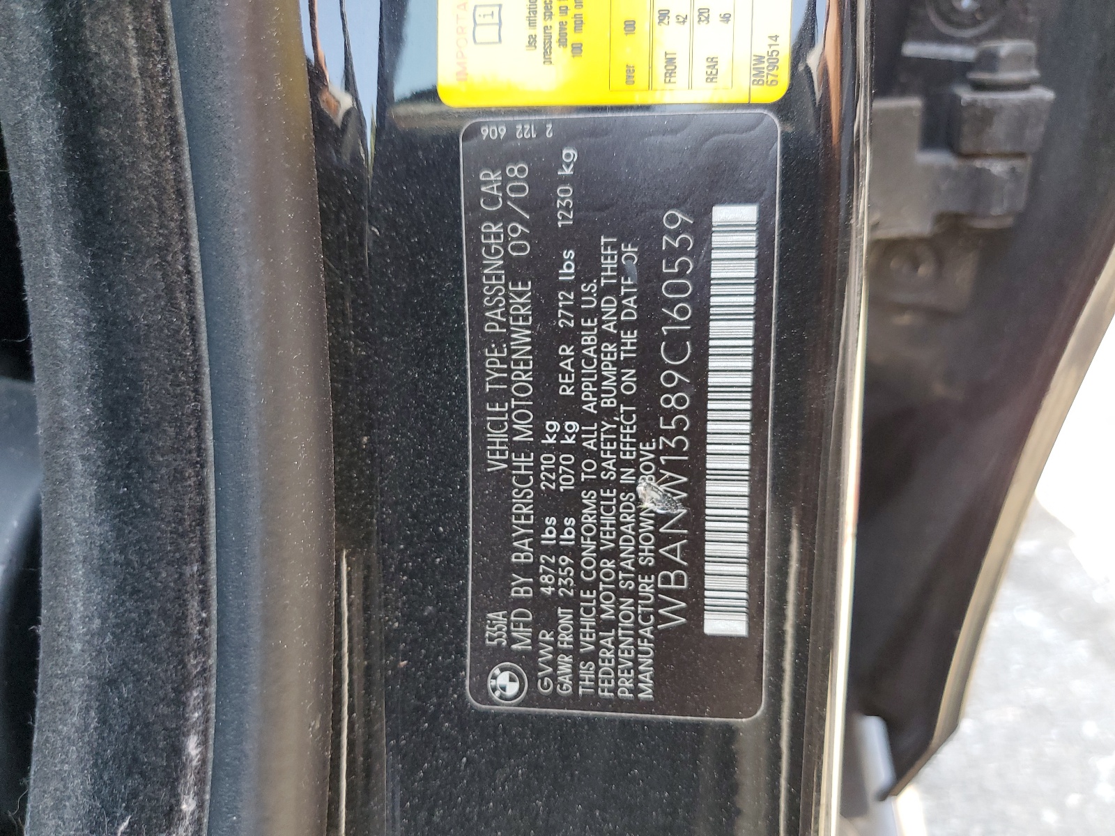 WBANW13589C160539 2009 BMW 535 I