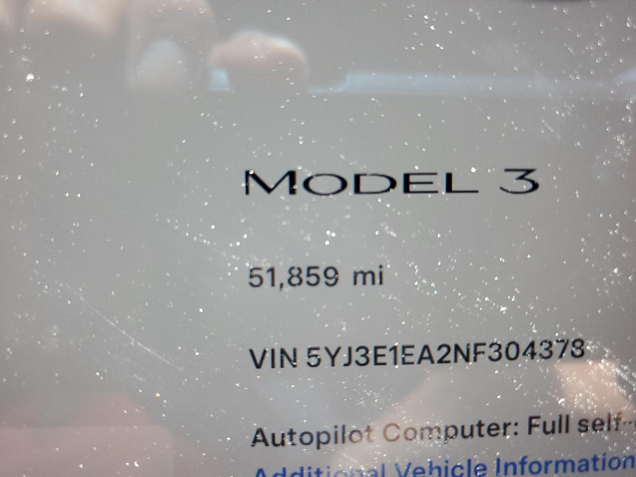 2022 Tesla Model 3 VIN: 5YJ3E1EA2NF304378 Lot: 64618284