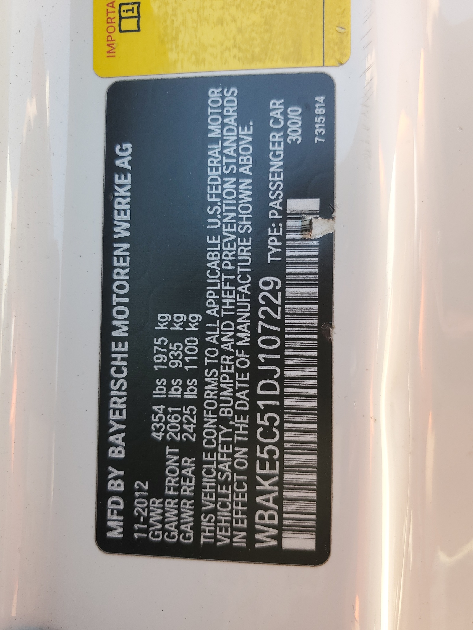 WBAKE5C51DJ107229 2013 BMW 328 I Sulev