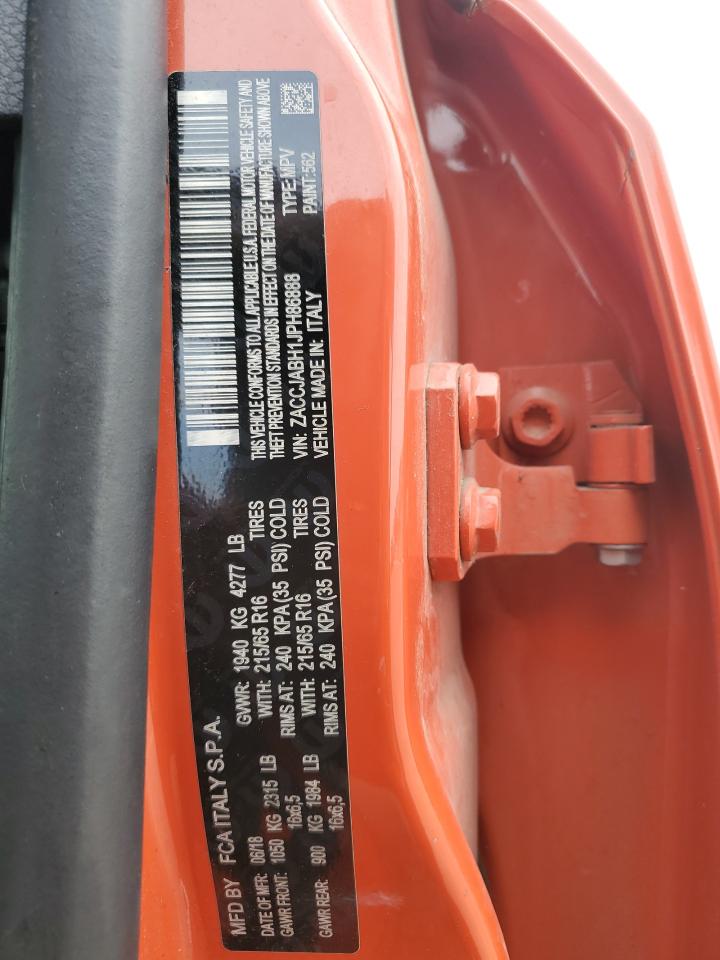 2018 Jeep Renegade Latitude VIN: ZACCJABH1JPH86888 Lot: 65399954