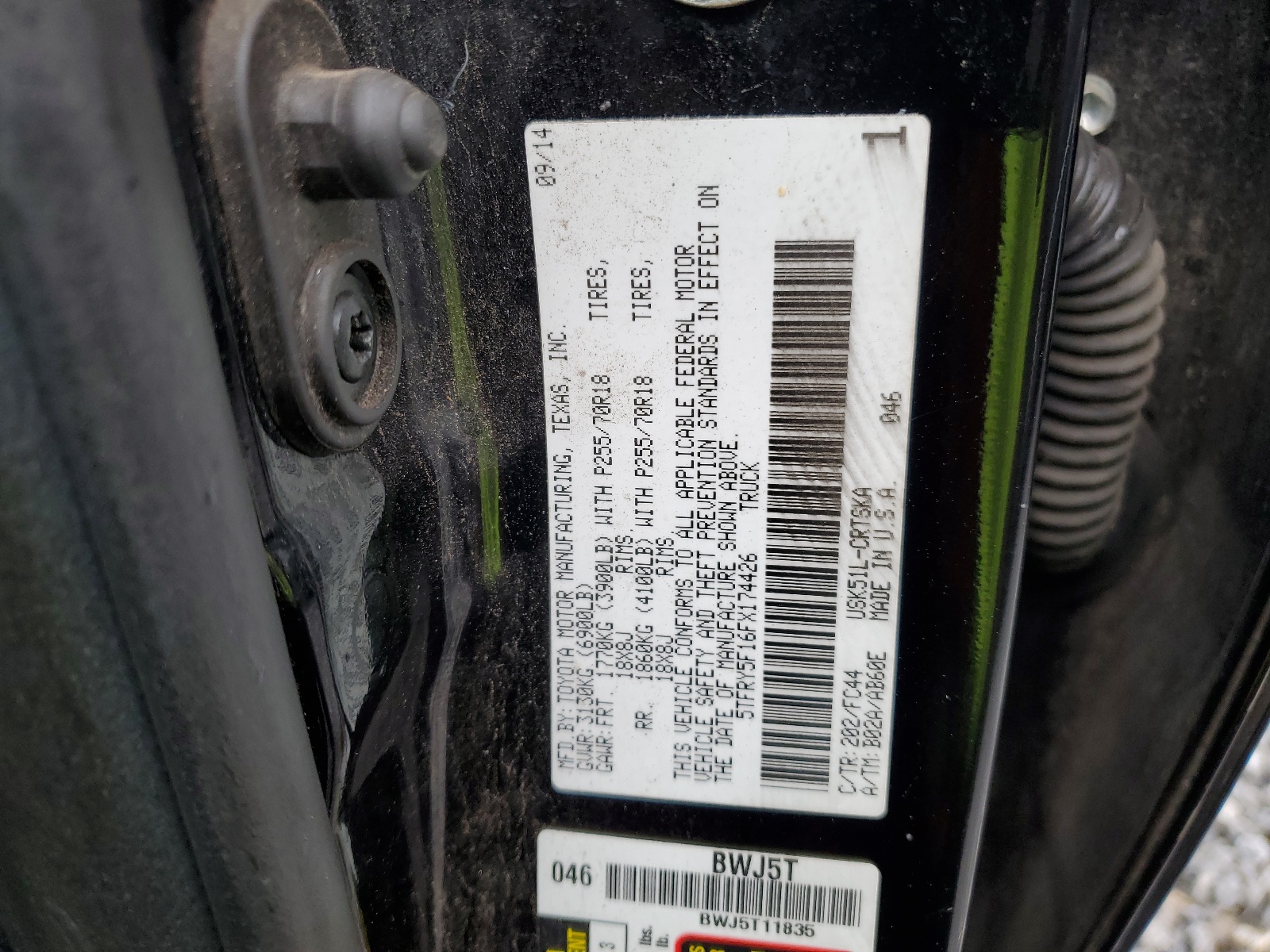 5TFRY5F16FX174426 2015 Toyota Tundra Double Cab Sr