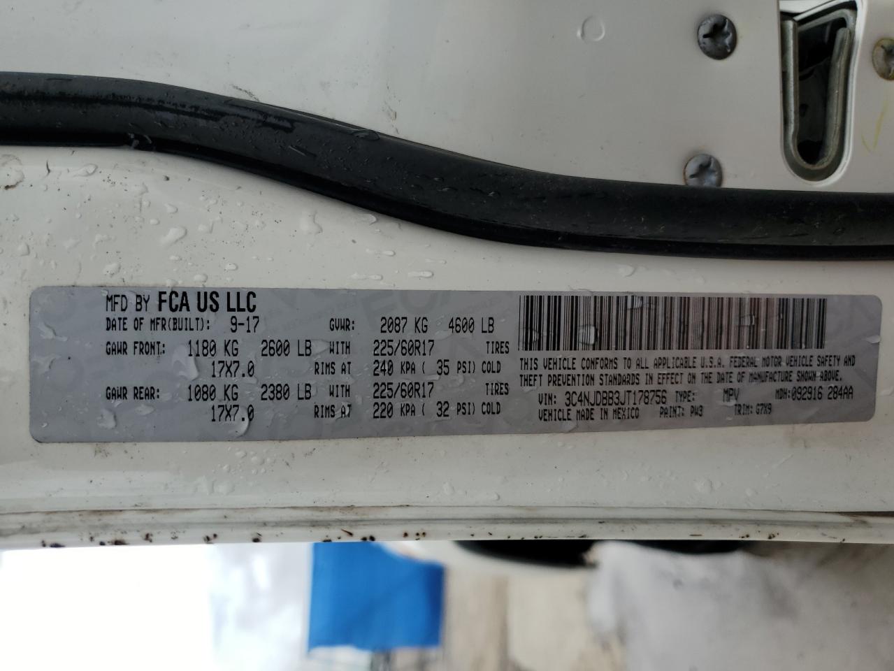 2018 Jeep Compass Latitude VIN: 3C4NJDBB3JT178756 Lot: 63996234