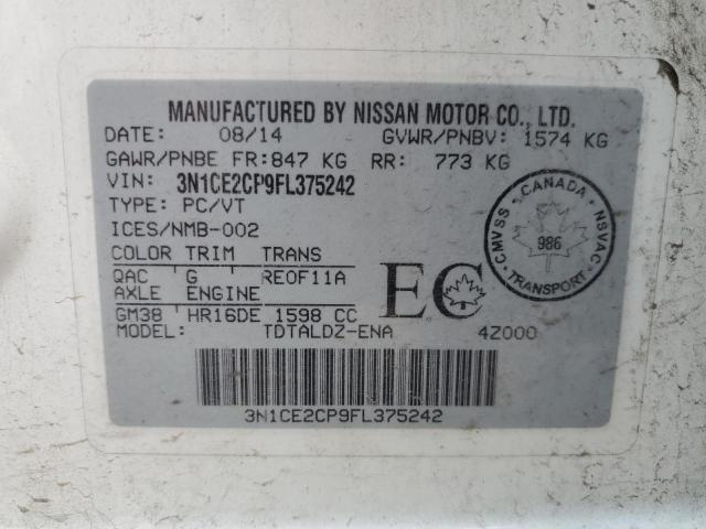 2015 NISSAN VERSA NOTE S