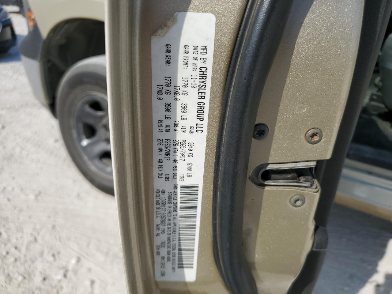 2011 Dodge Ram 1500 VIN: 1D7RV1GT1BS578667 Lot: 63180814