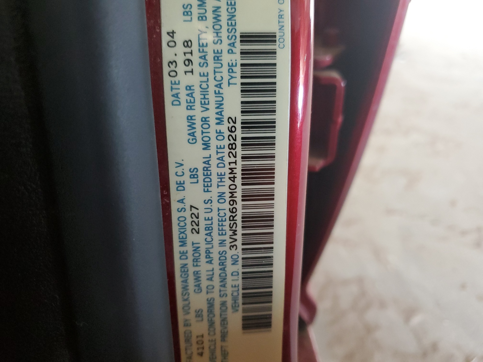 3VWSR69M04M128262 2004 Volkswagen Jetta Gls Tdi