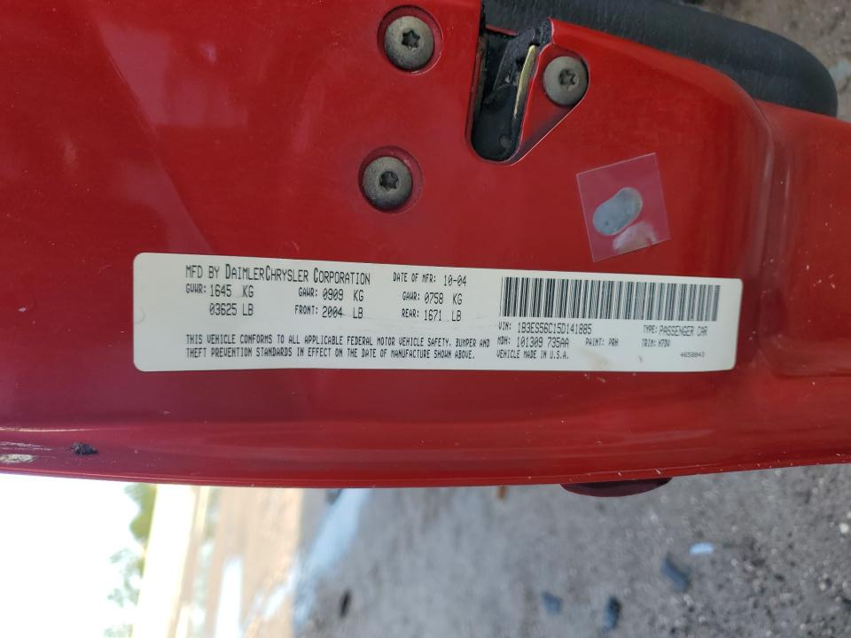 1B3ES56C15D141885 2005 Dodge Neon Sxt