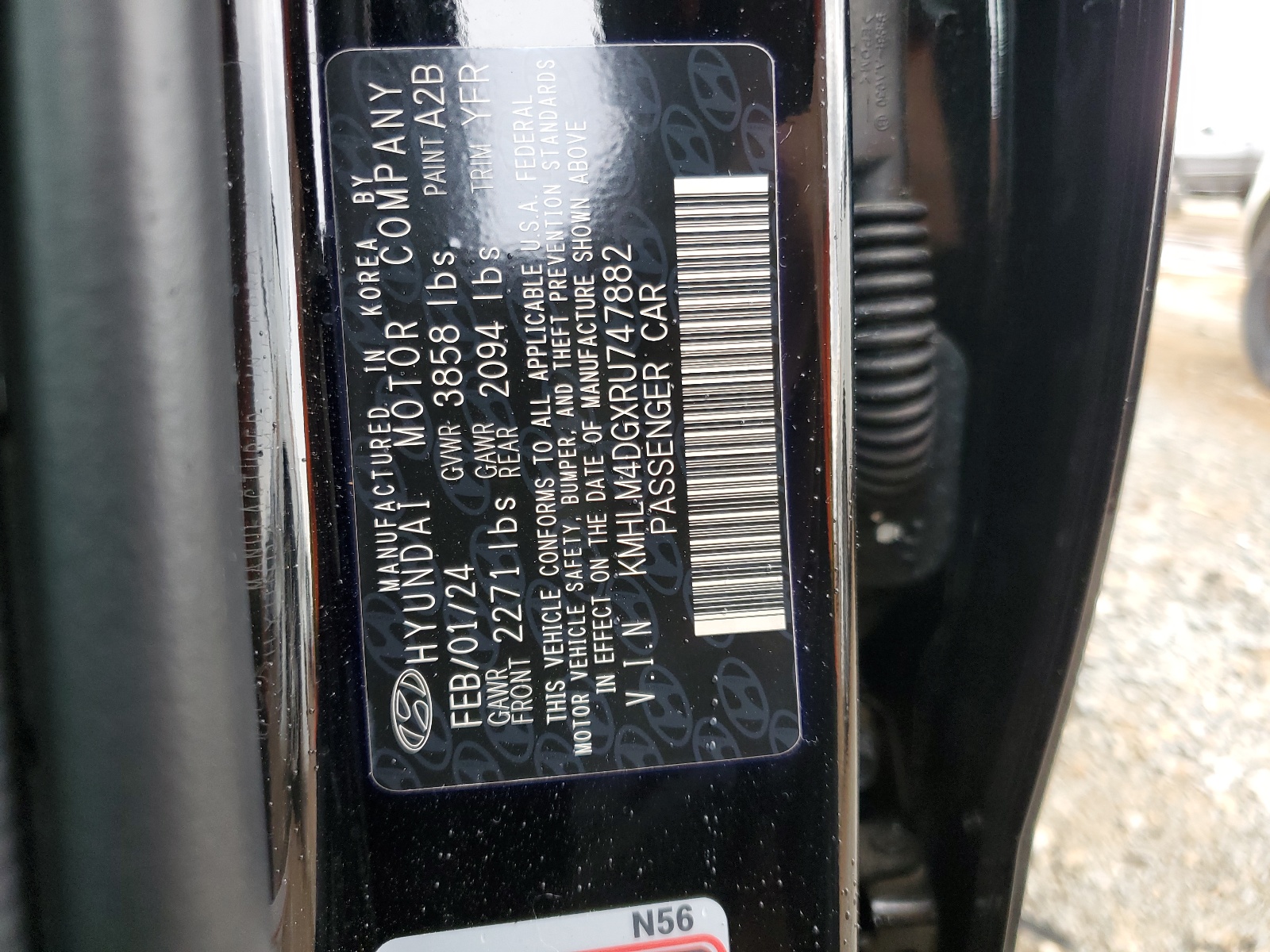 KMHLM4DGXRU747882 2024 Hyundai Elantra Sel