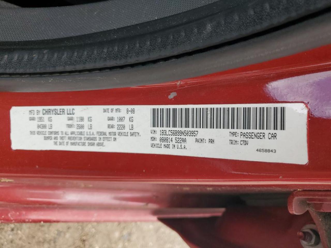 2009 Dodge Avenger Sxt VIN: 1B3LC56B99N503957 Lot: 65158684