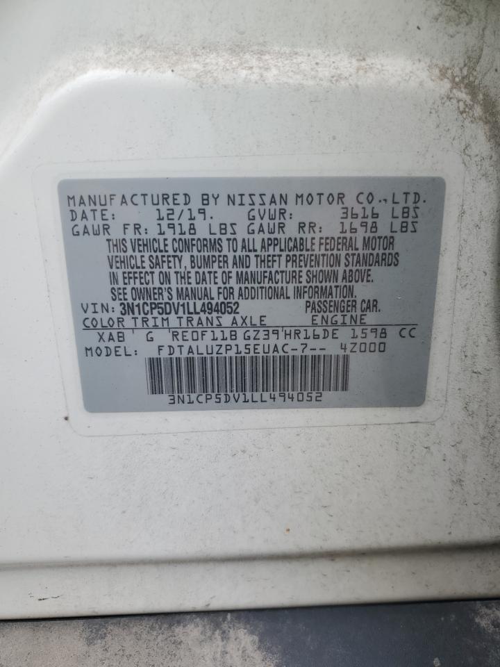 2020 Nissan Kicks Sr VIN: 3N1CP5DV1LL494052 Lot: 64448984