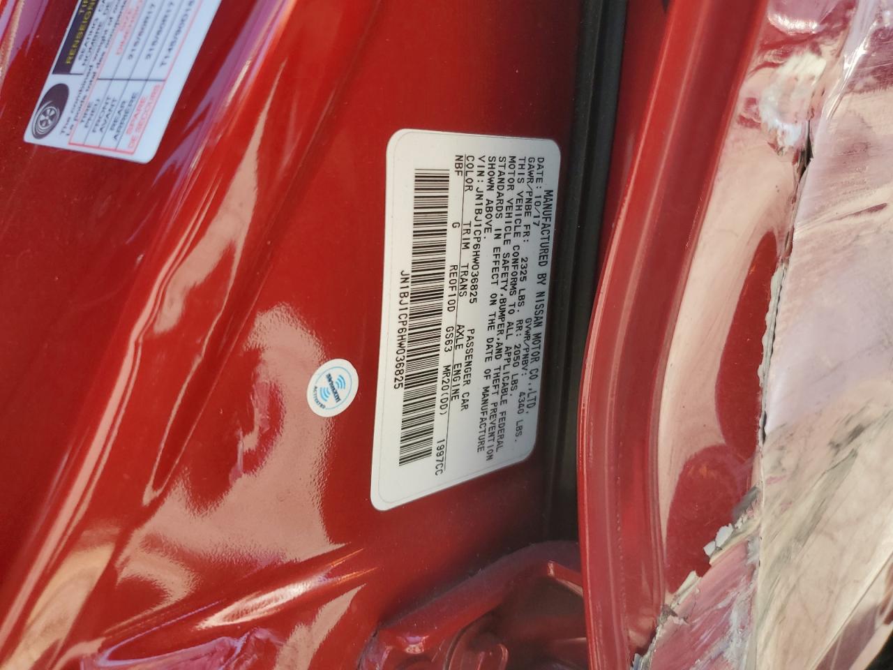 2017 Nissan Rogue Sport S VIN: JN1BJ1CP6HW036825 Lot: 65636104