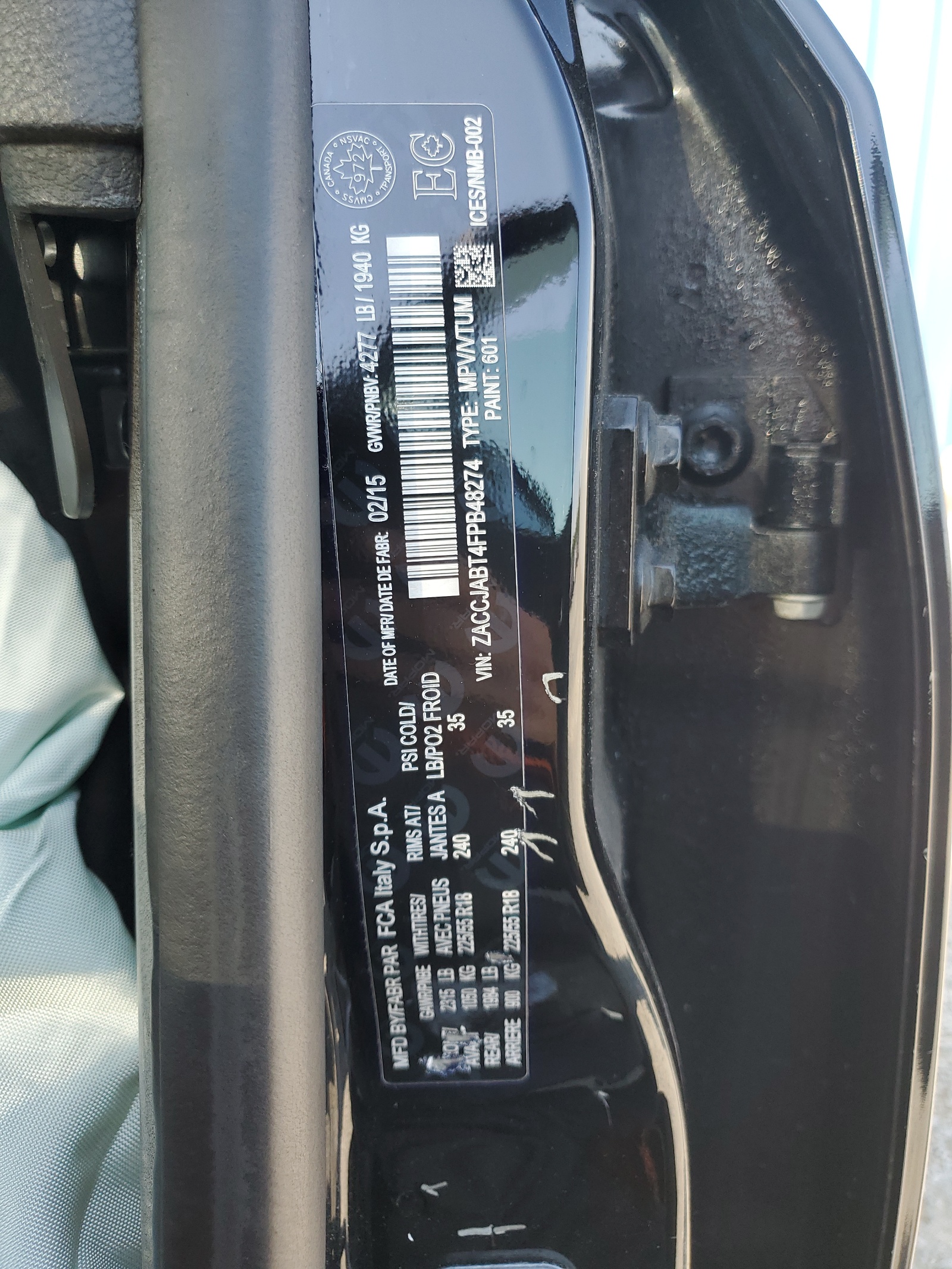 ZACCJABT4FPB48274 2015 Jeep Renegade Latitude