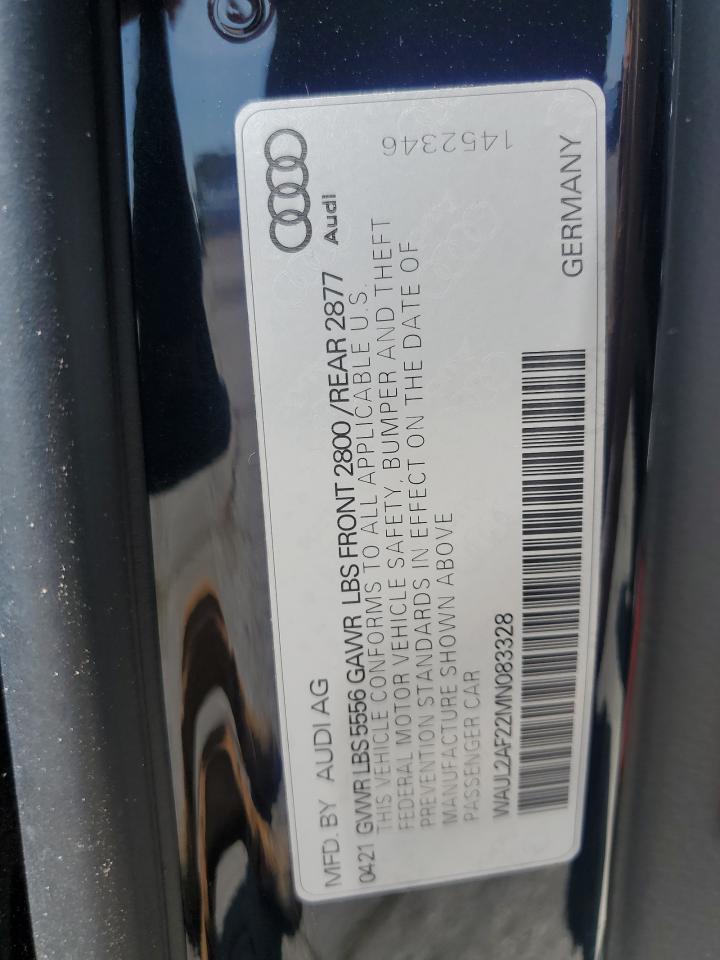 WAUL2AF22MN083328 2021 Audi A6 Premium Plus