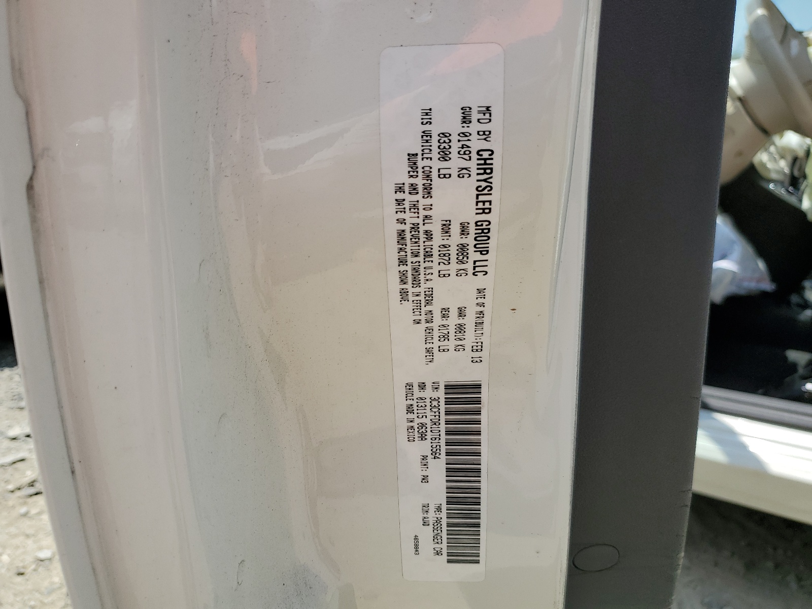 3C3CFFDR1DT615564 2013 Fiat 500 Pop