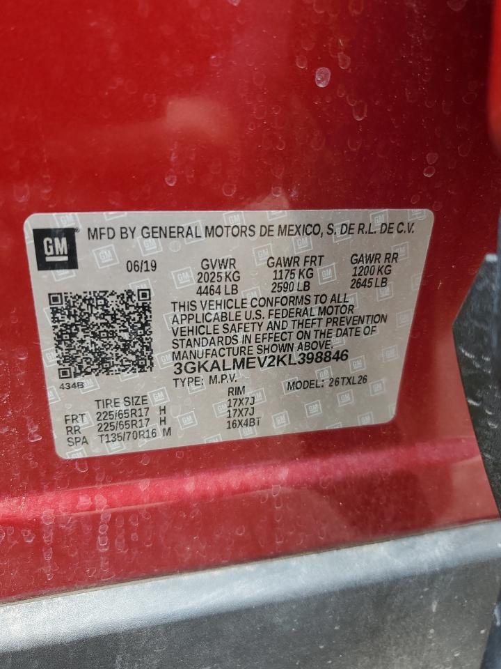 2019 GMC Terrain Sle VIN: 3GKALMEV2KL398846 Lot: 64854134