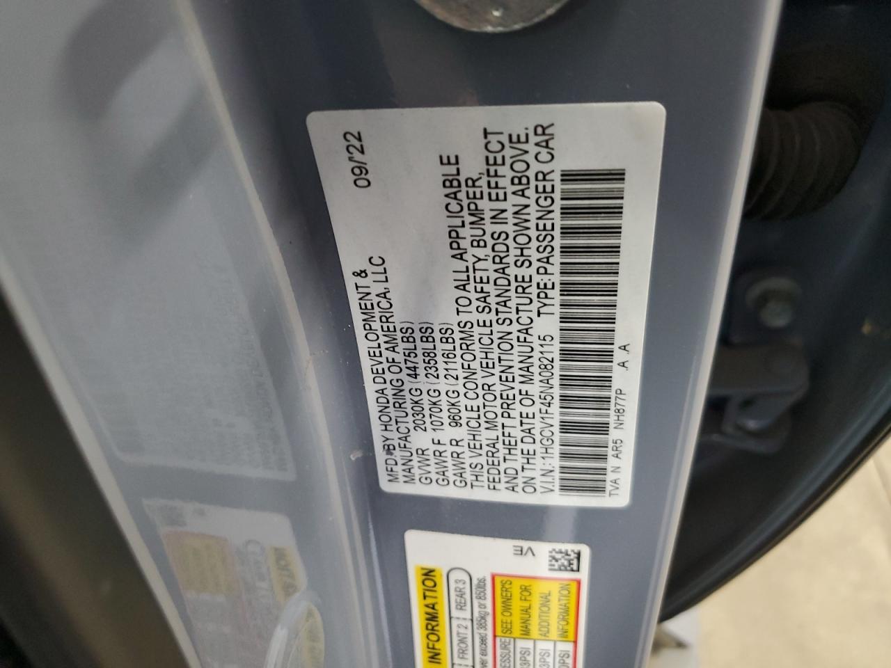 2022 Honda Accord - Image 13