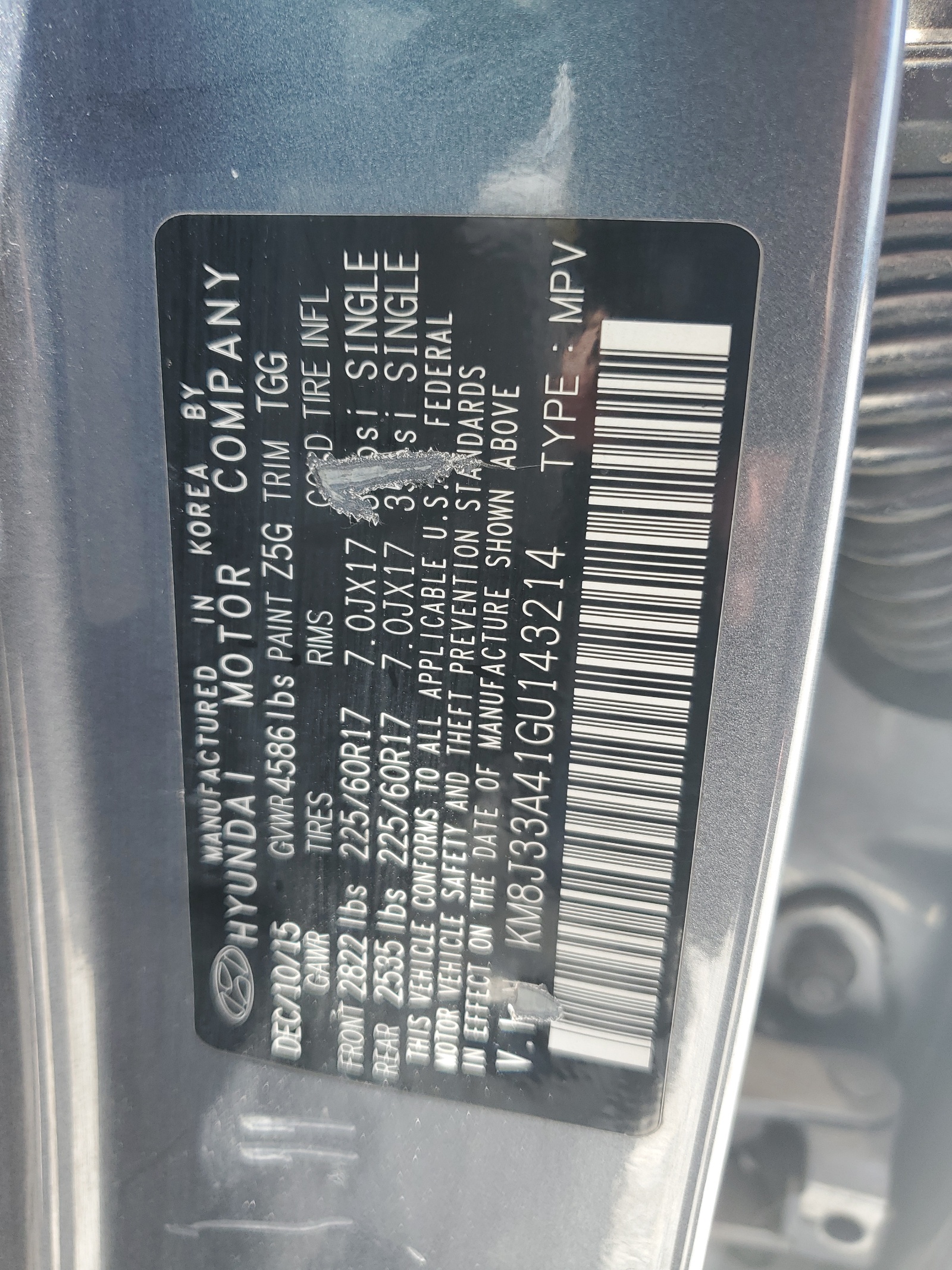 KM8J33A41GU143214 2016 Hyundai Tucson Limited