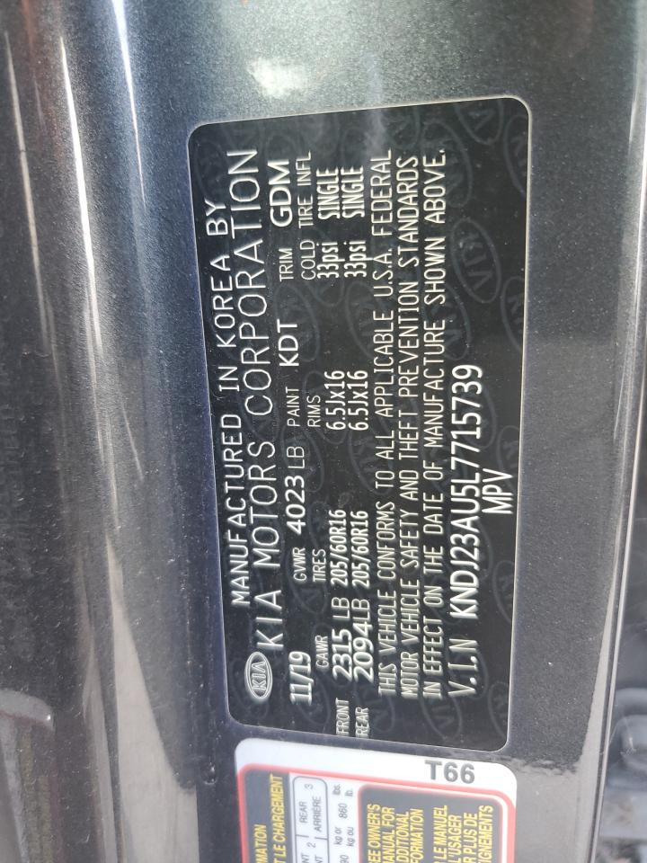 2020 Kia Soul Lx VIN: KNDJ23AU5L7715739 Lot: 64152124