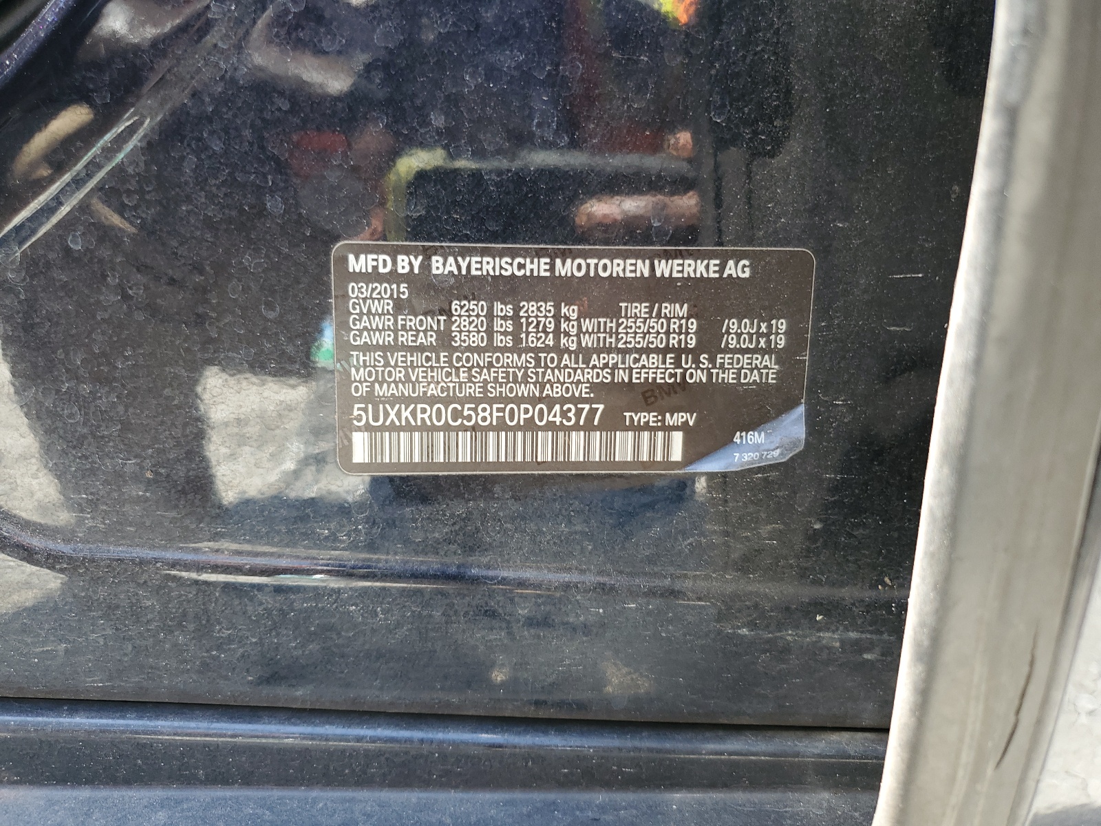 5UXKR0C58F0P04377 2015 BMW X5 xDrive35I