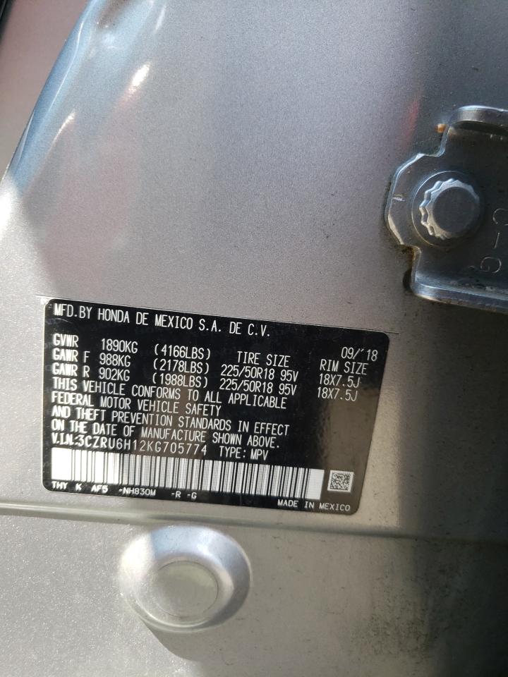 2019 Honda Hr-V Sport VIN: 3CZRU6H12KG705774 Lot: 58906954