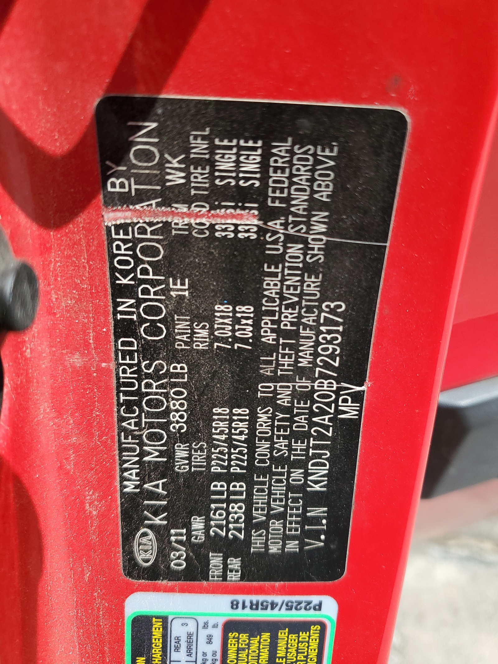 KNDJT2A20B7293173 2011 Kia Soul +