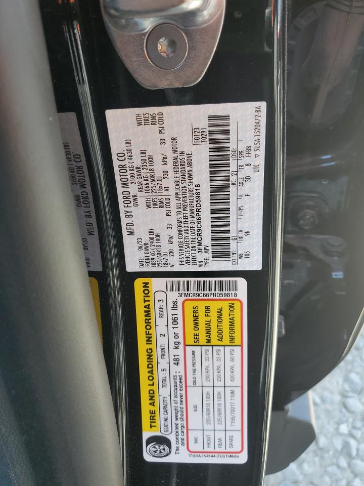 2023 Ford Bronco Sport Outer Banks VIN: 3FMCR9C66PRD59818 Lot: 63714804