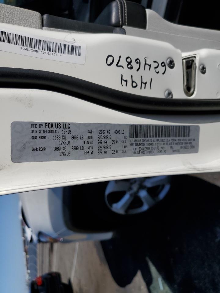 2020 Jeep Compass Latitude VIN: 3C4NJDBB8LT142175 Lot: 65450434