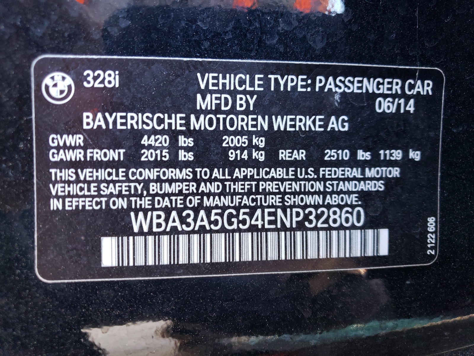 WBA3A5G54ENP32860 2014 BMW 328 I