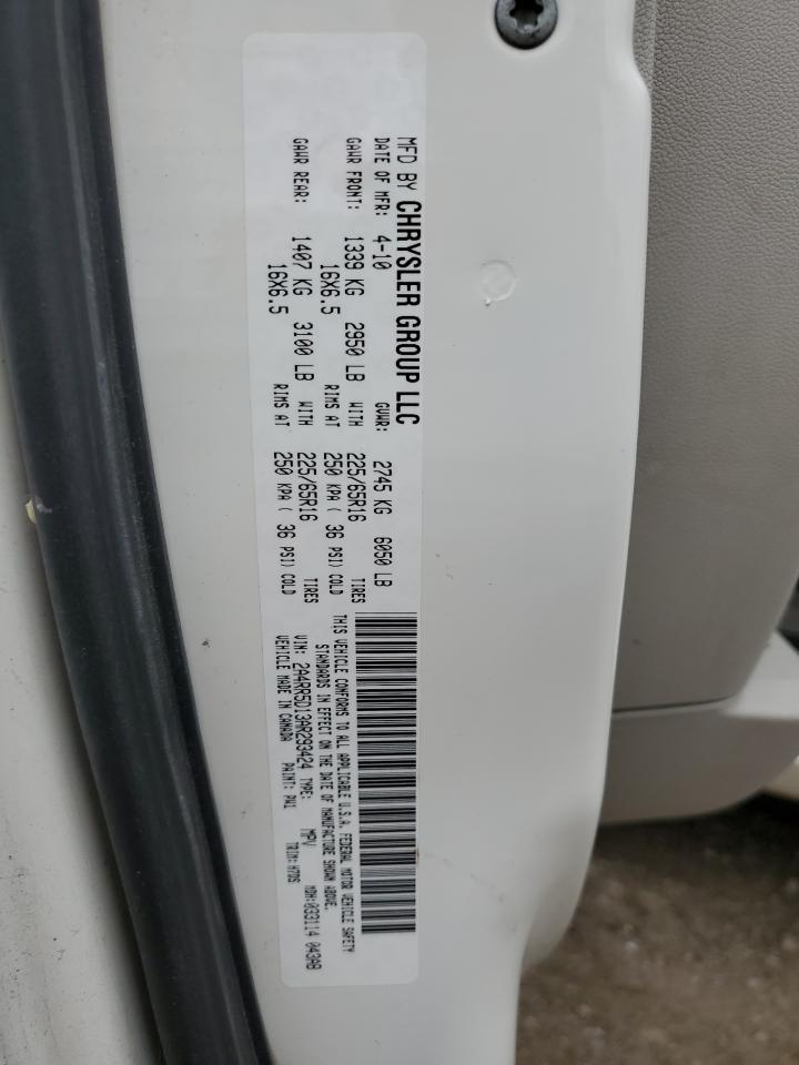 2010 Chrysler Town & Country Touring VIN: 2A4RR5D13AR293424 Lot: 61848104