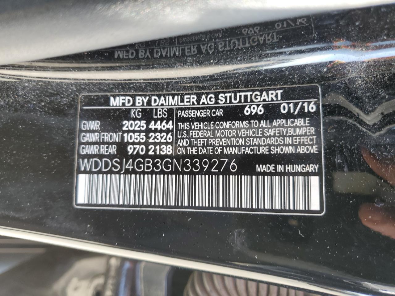 WDDSJ4GB3GN339276 2016 Mercedes-Benz Cla 250 4Matic