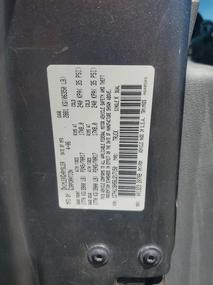 2006 Dodge Ram 1500 St VIN: 1D7HU16N56J217150 Lot: 61554604