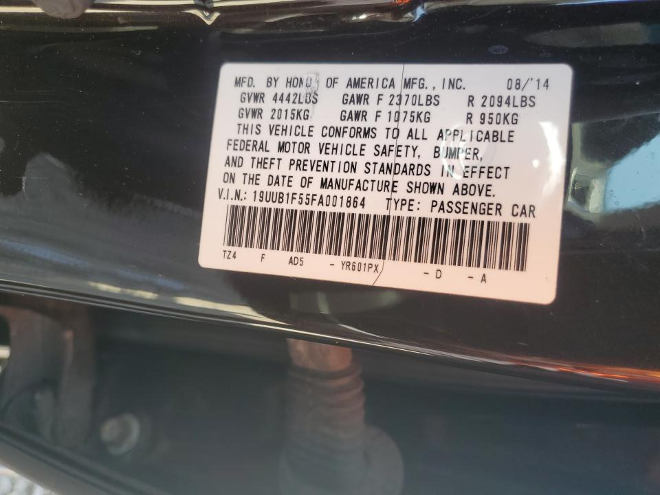 19UUB1F55FA001864 2015 Acura Tlx Tech