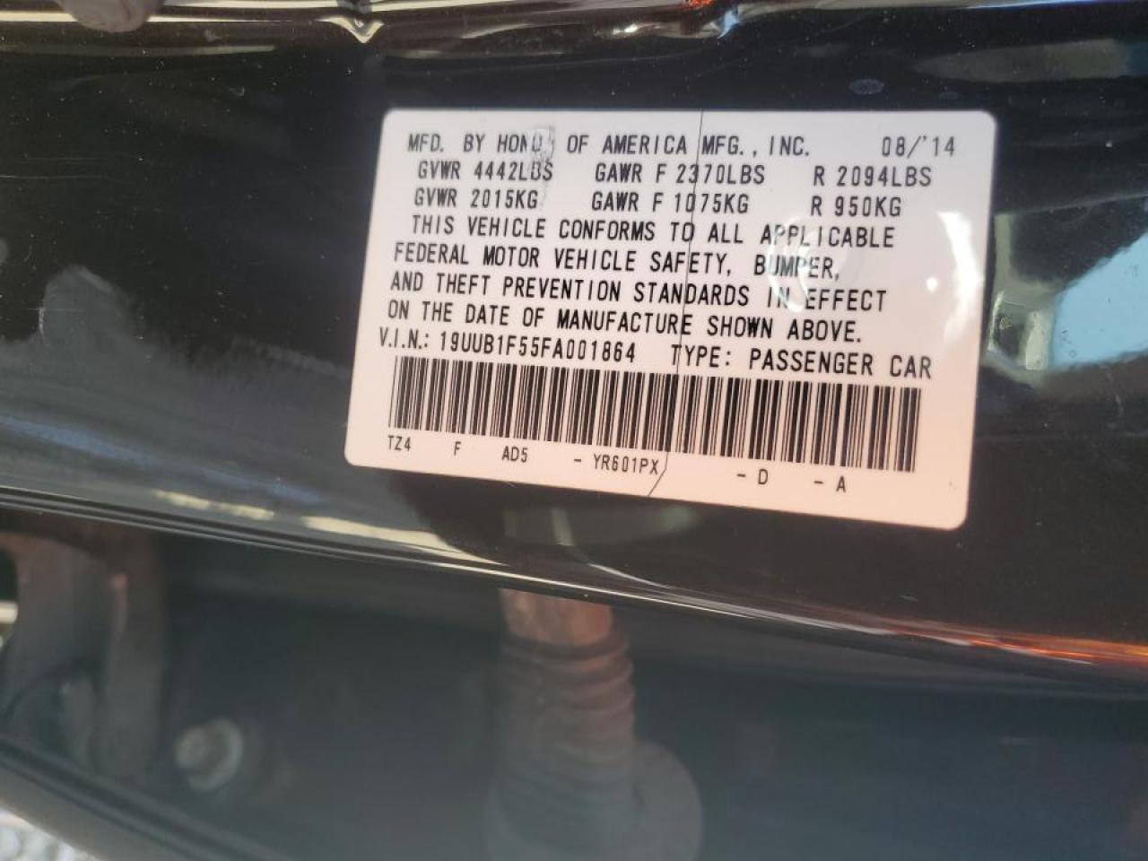 2015 Acura Tlx Tech VIN: 19UUB1F55FA001864 Lot: 65028524