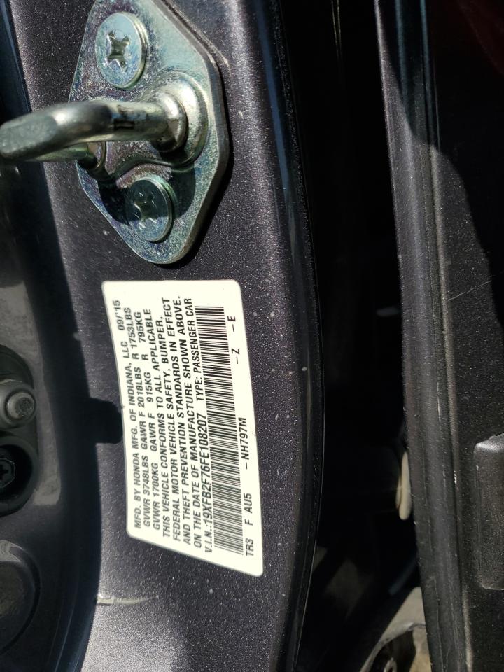 19XFB2F76FE108207 2015 Honda Civic Se
