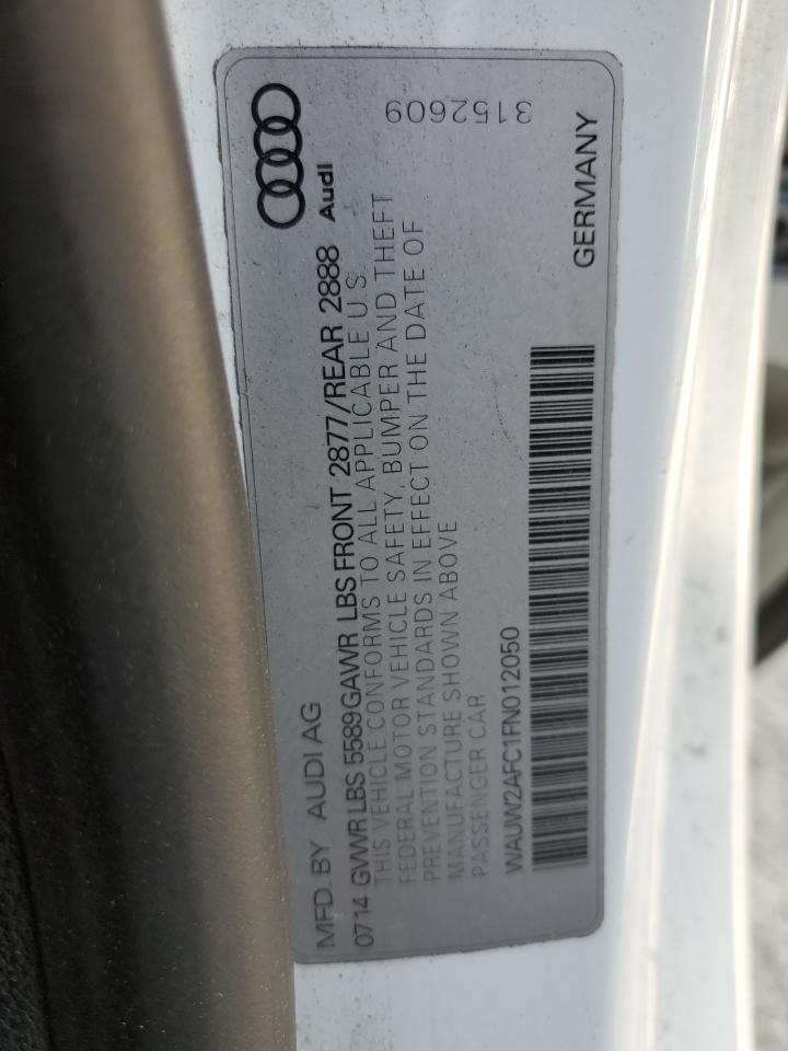 2015 Audi S7 Premium VIN: WAUW2AFC1FN012050 Lot: 63109964