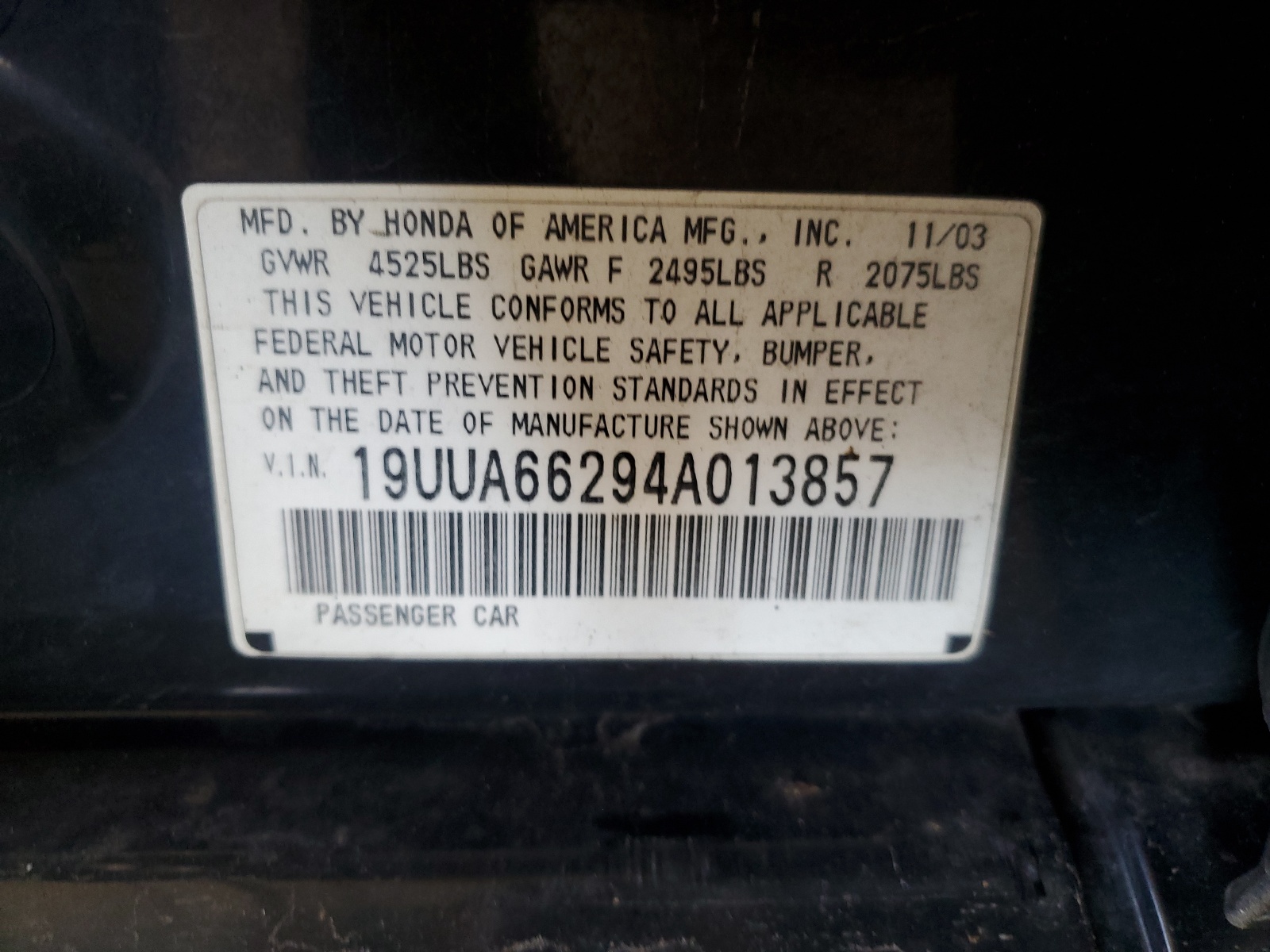 19UUA66294A013857 2004 Acura Tl