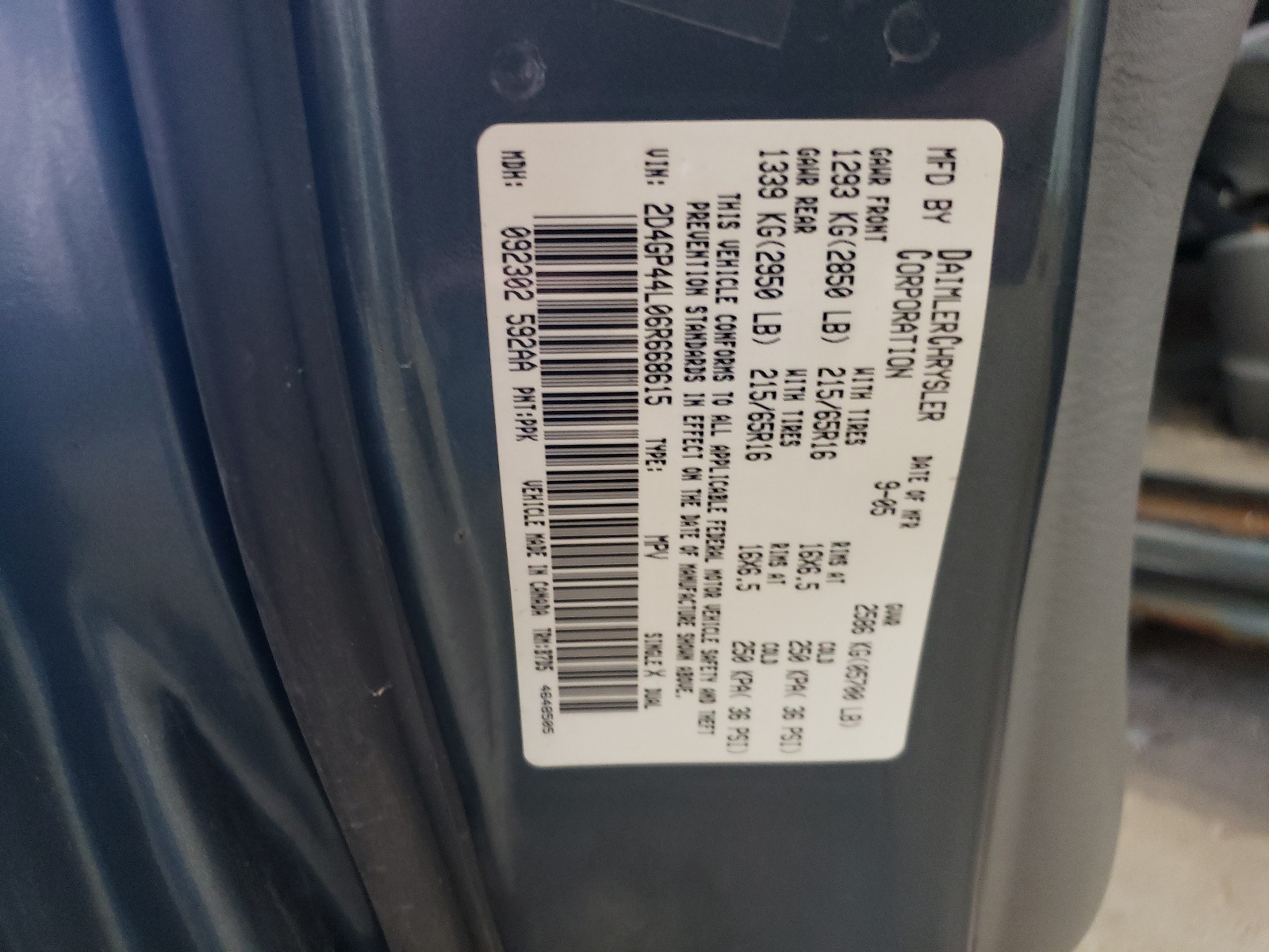 2D4GP44L06R668615 2006 Dodge Grand Caravan Sxt