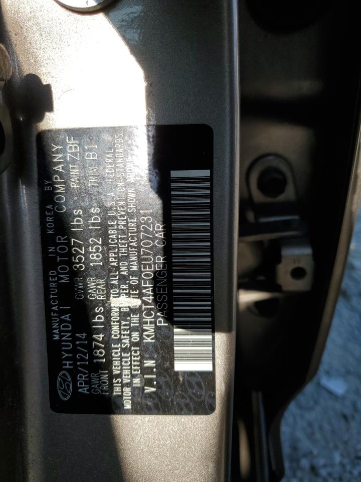 2014 Hyundai Accent Gls VIN: KMHCT4AE0EU707231 Lot: 62633424
