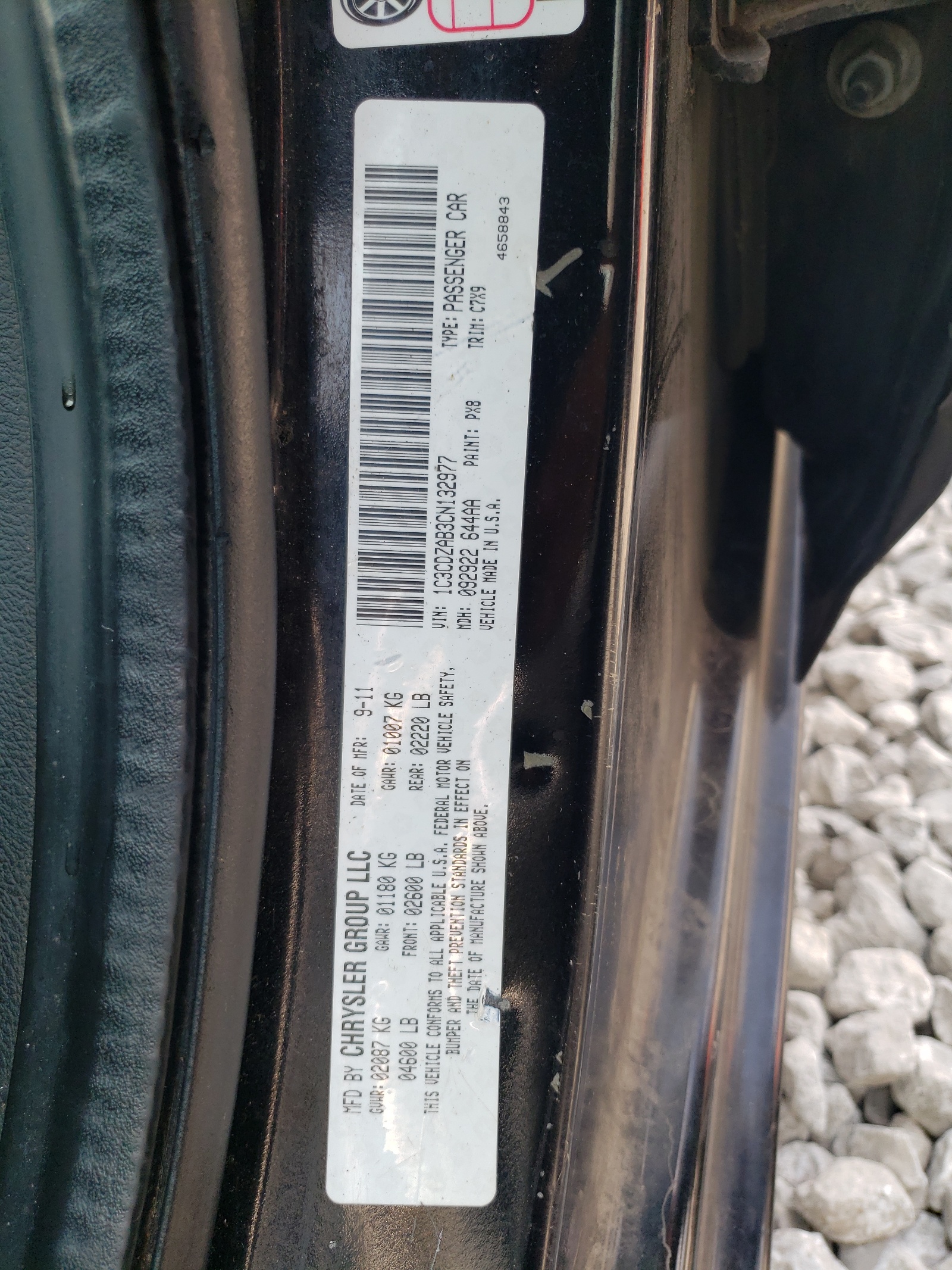 1C3CDZAB3CN132977 2012 Dodge Avenger Se