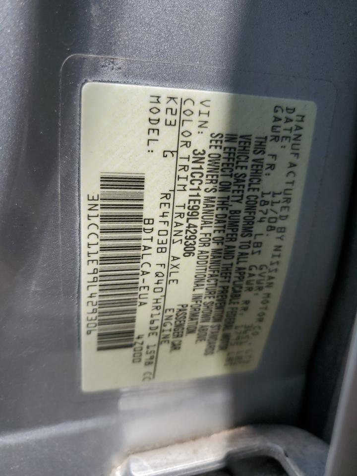 2009 Nissan Versa S VIN: 3N1CC11E99L429306 Lot: 64791914