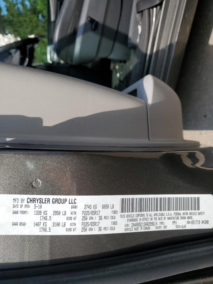 2010 Chrysler Town & Country Touring VIN: 2A4RR5D15AR299614 Lot: 62738034