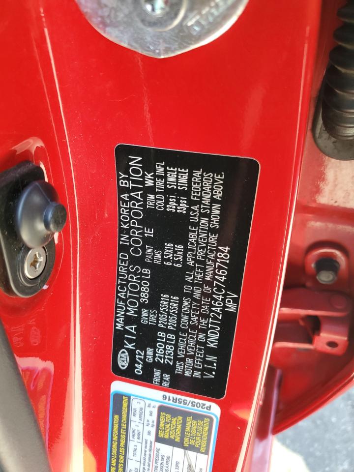 2012 Kia Soul + VIN: KNDJT2A64C7467184 Lot: 61524344