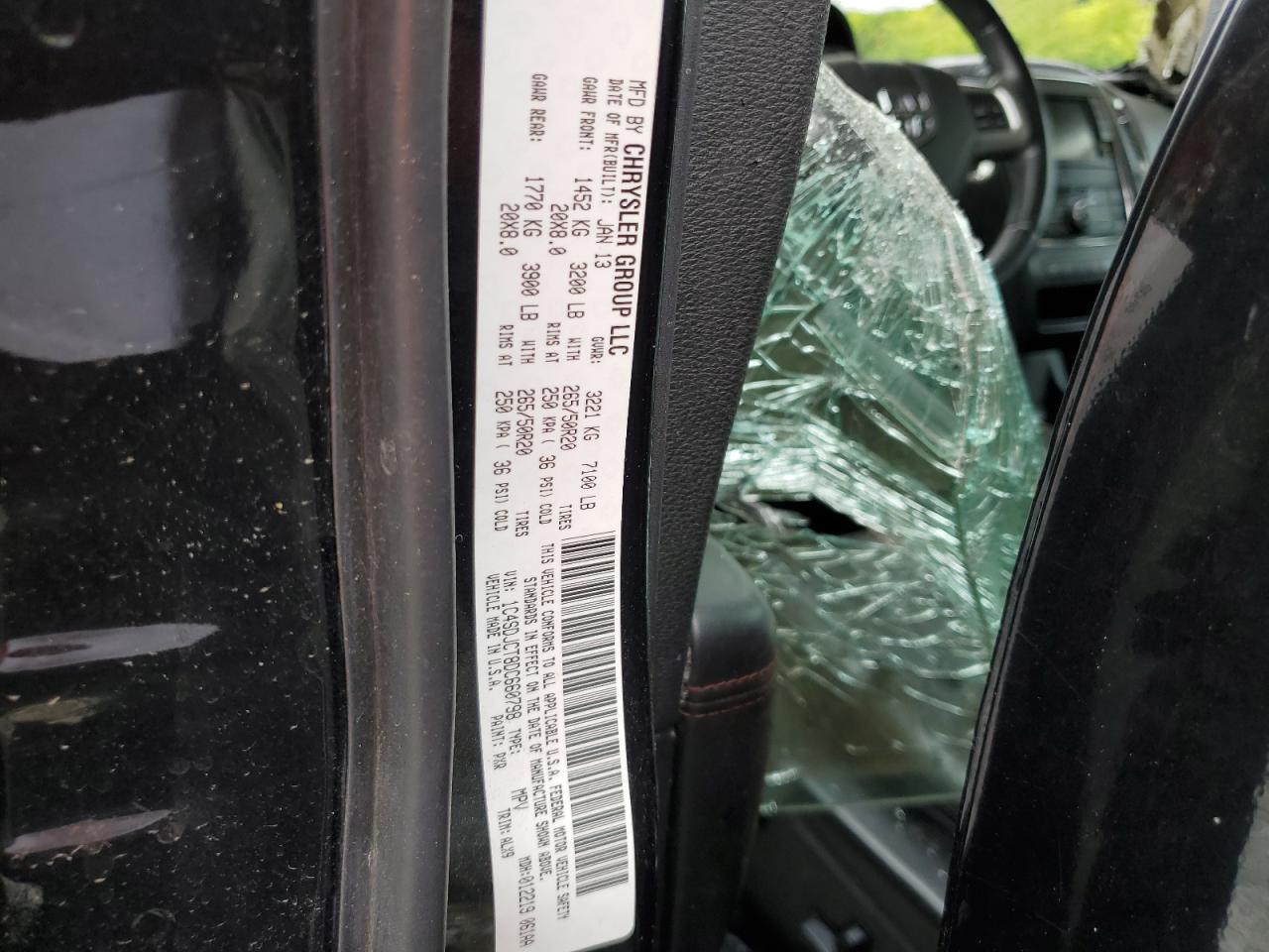 2013 Dodge Durango R/T VIN: 1C4SDJCT8DC660798 Lot: 62916184