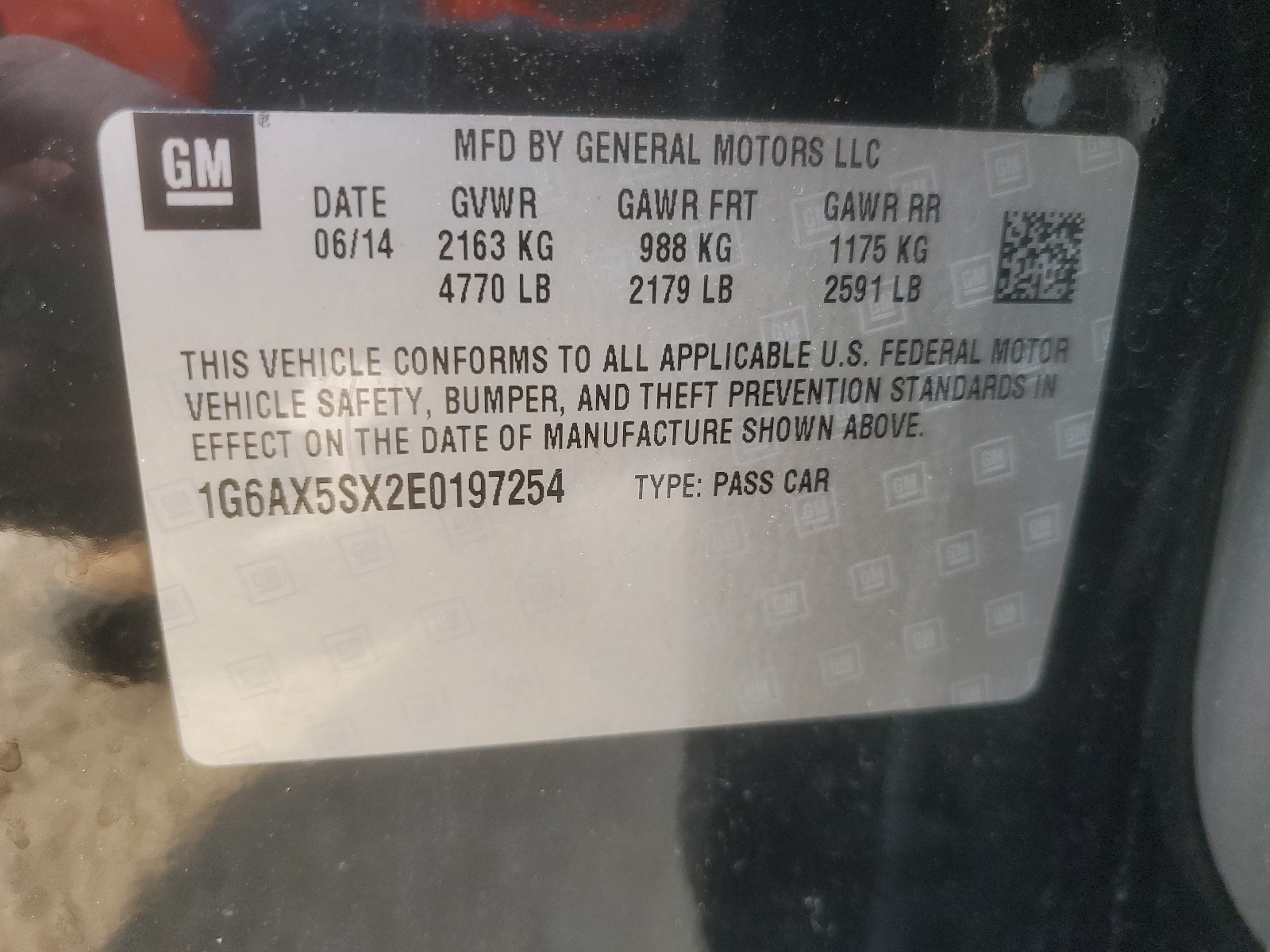 1G6AX5SX2E0197254 2014 Cadillac Cts Luxury Collection