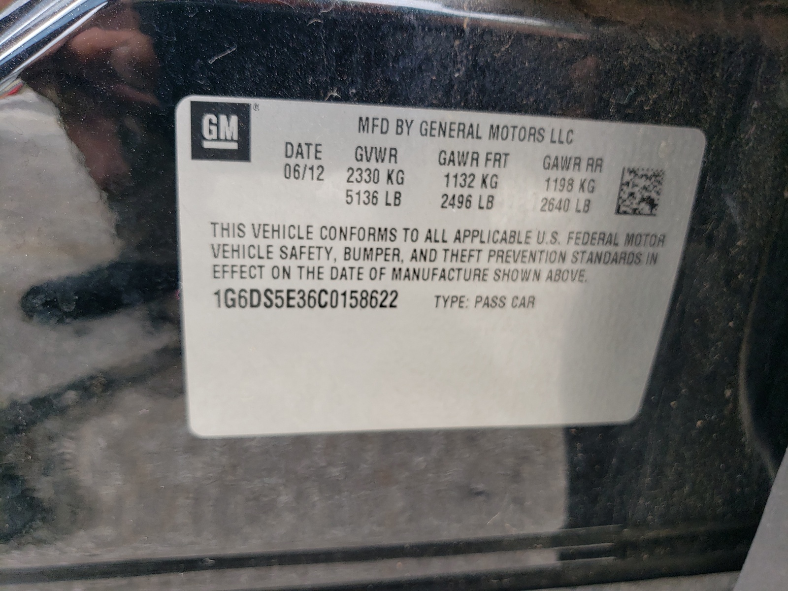 1G6DS5E36C0158622 2012 Cadillac Cts Premium Collection