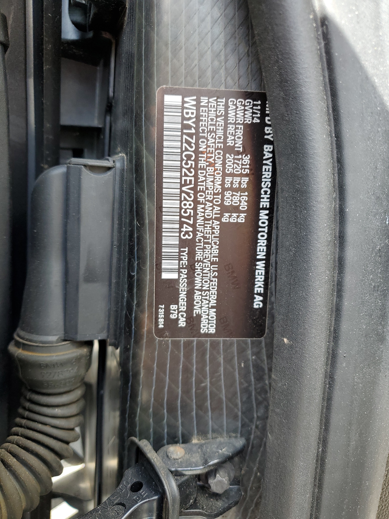 WBY1Z2C52EV285743 2014 BMW I3 Bev