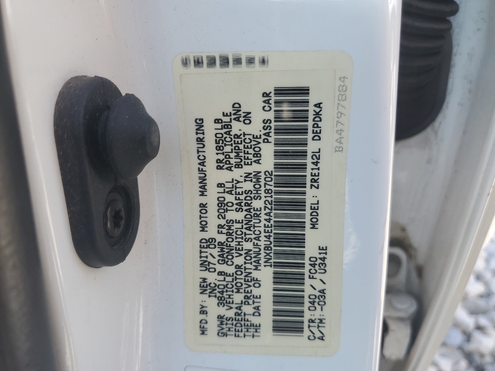 1NXBU4EE4AZ218702 2010 Toyota Corolla Base