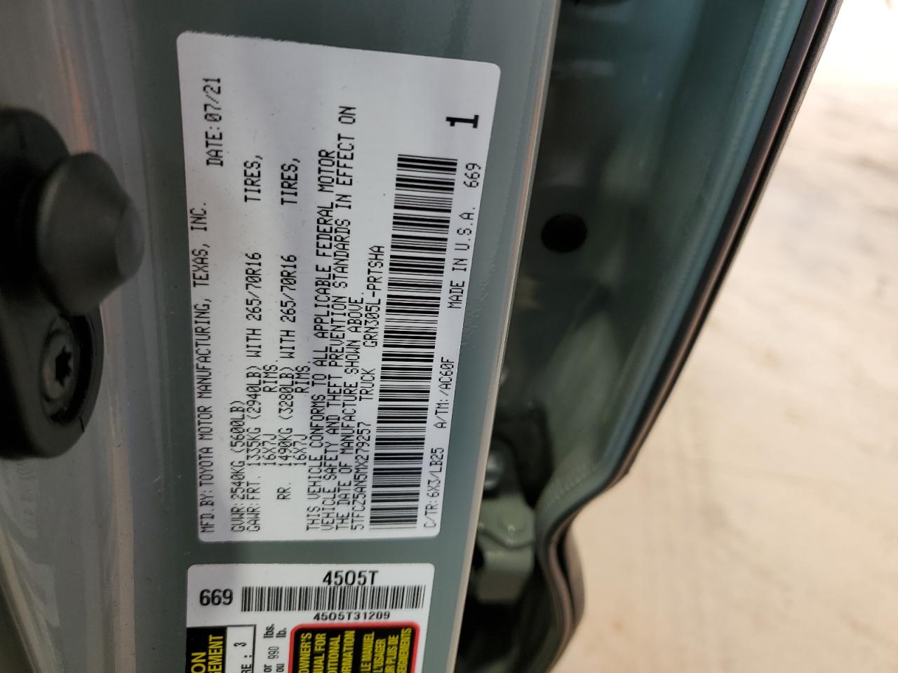 2021 Toyota Tacoma Double Cab VIN: 5TFCZ5AN5MX279257 Lot: 63468314