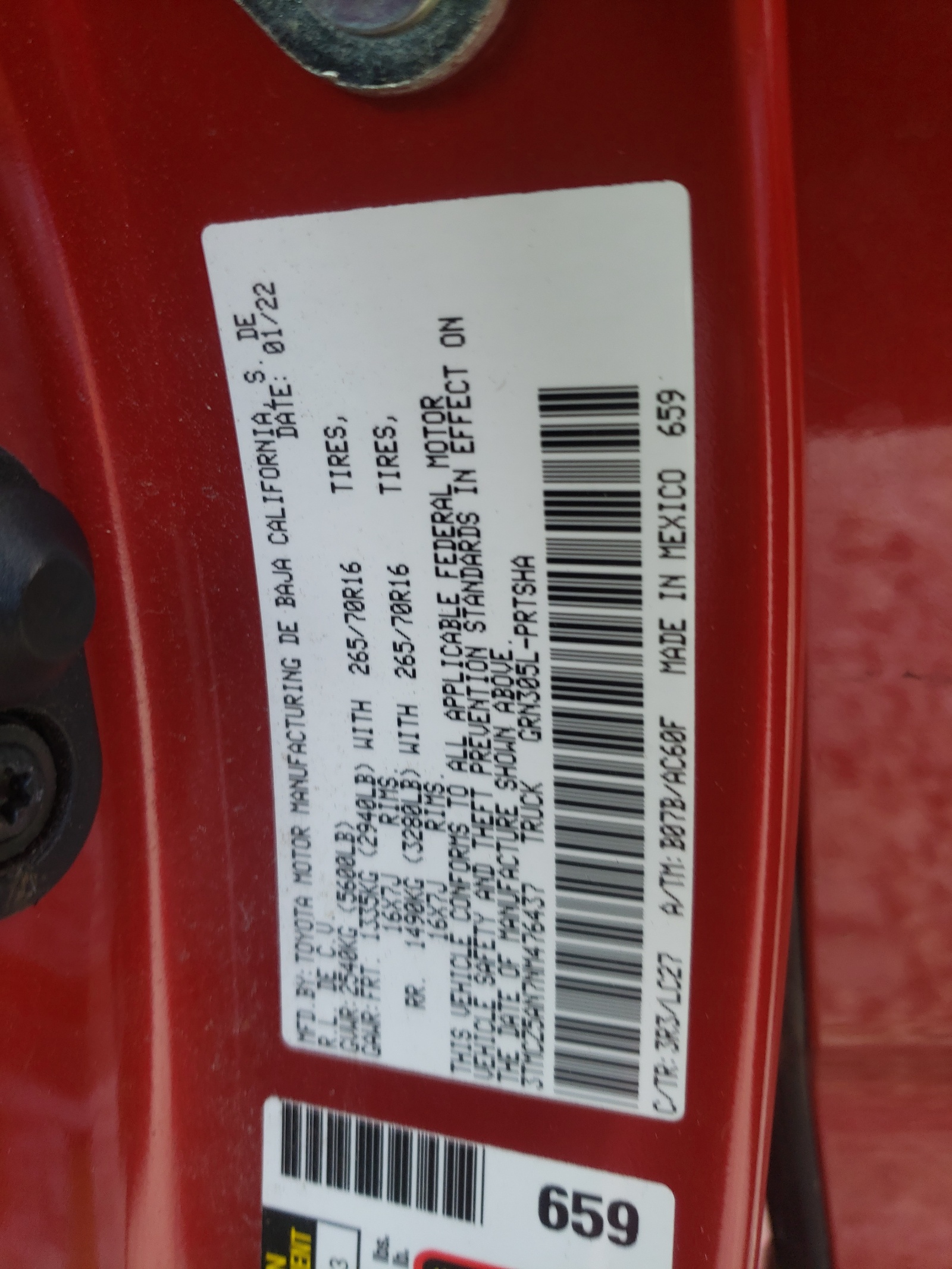 3TMCZ5AN7NM476437 2022 Toyota Tacoma Double Cab